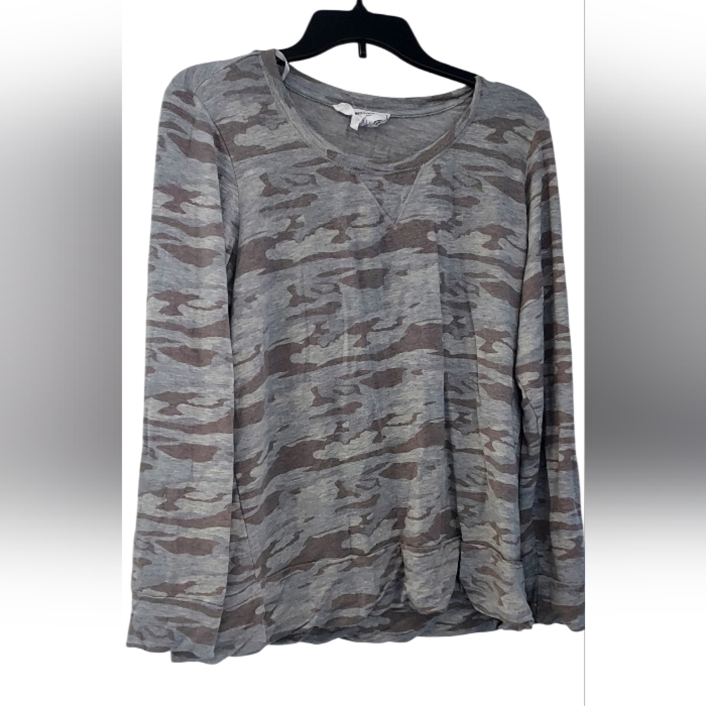 Workshop Republic Clothing Gray Camo Long Sleeve Tee